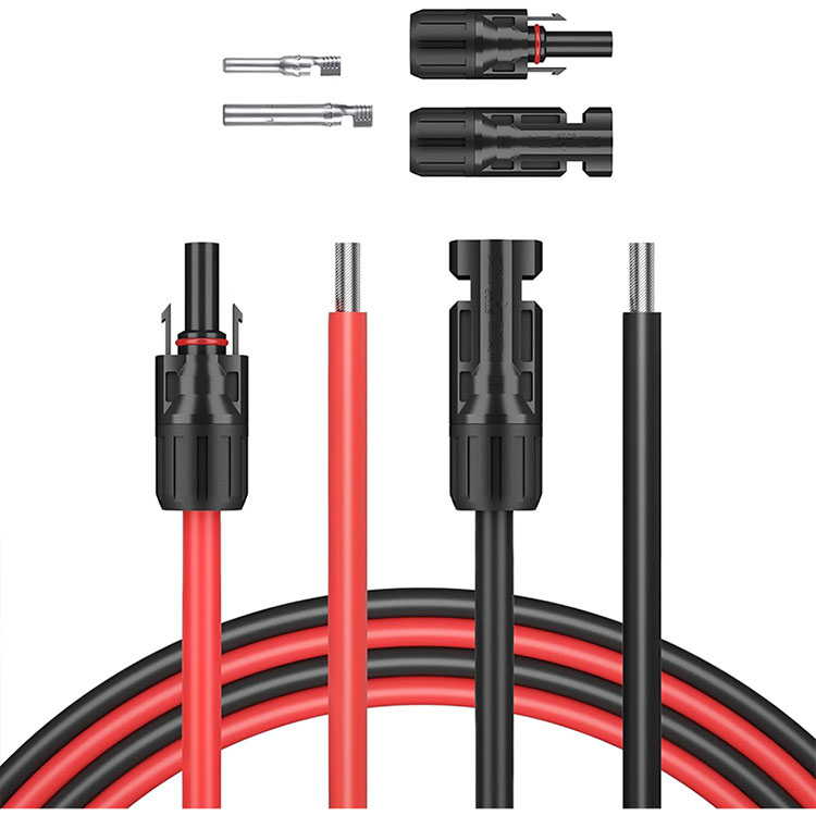 سلك شمسي 5 أقدام 10AWG ذو طرف واحد موصل طرفي واحد