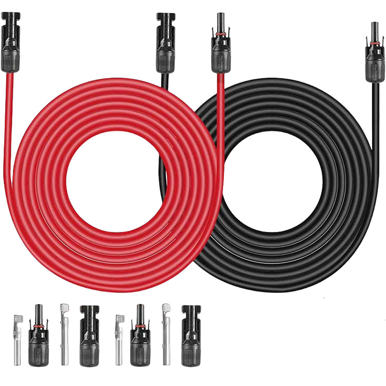 كابل تمديد الطاقة الشمسية 30 قدم 10AWG 6 مم 2 سلك كابل الطاقة الشمسية